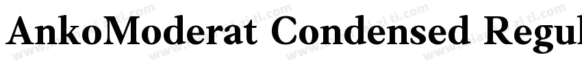 AnkoModerat Condensed Regula字体转换